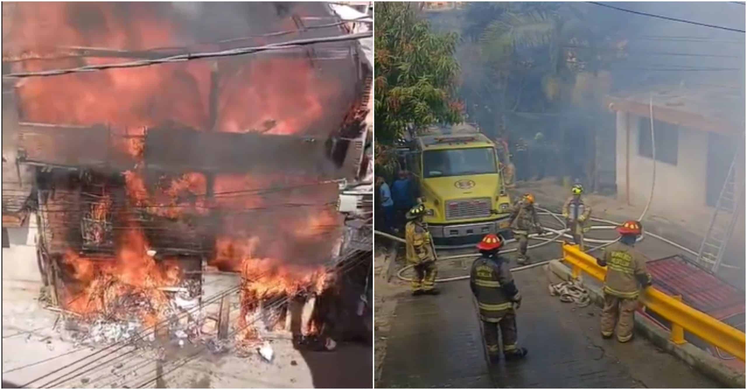 Incendio afectó vivienda de tres niveles en el sector Las Granjas