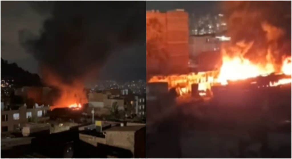 Incendio en Itagüí afecta antiguo parqueadero donde se almacenaba fibra de vidrio