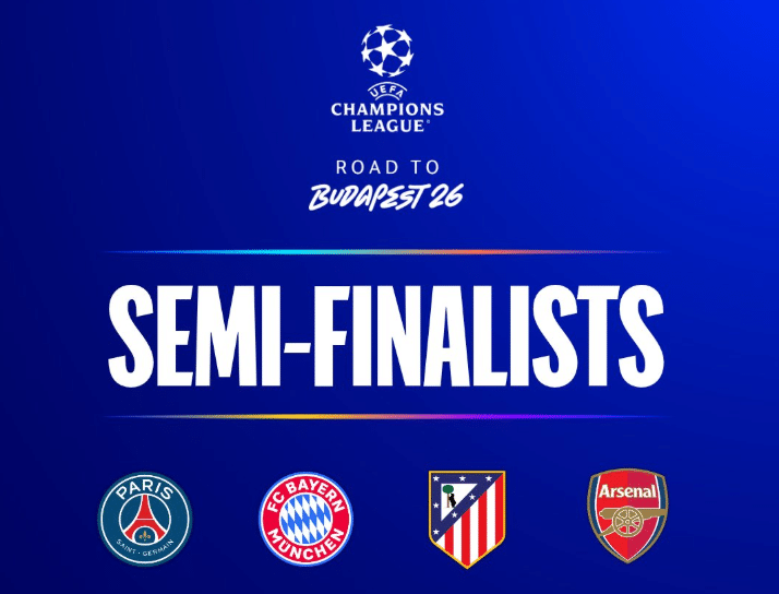Así se jugarán las semifinales de la Champions