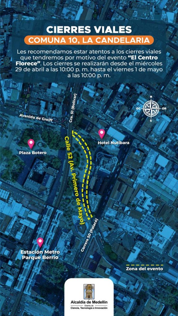 Cierres viales en La Candelaria