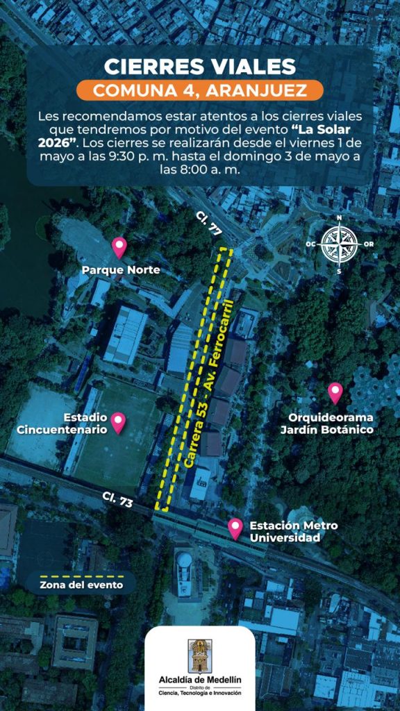 Cierres viales por el festival La Solar