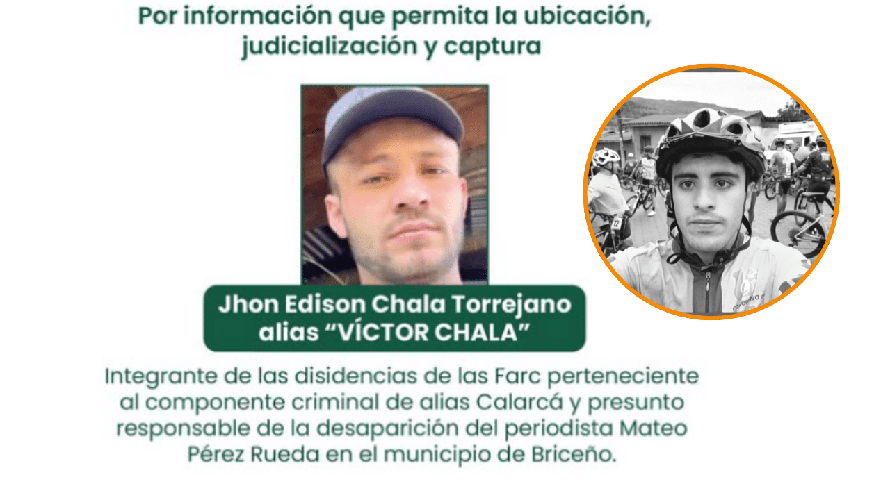Aumentan recompensa por alias 'Chalá', presunto autor del crimen contra el periodista Mateo Pérez
