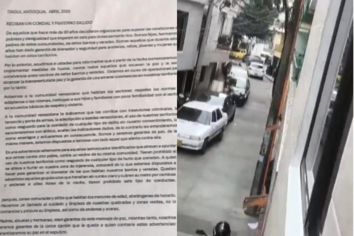 Capturan a dos personas en Itagüí por distribuir panfletos amenazantes