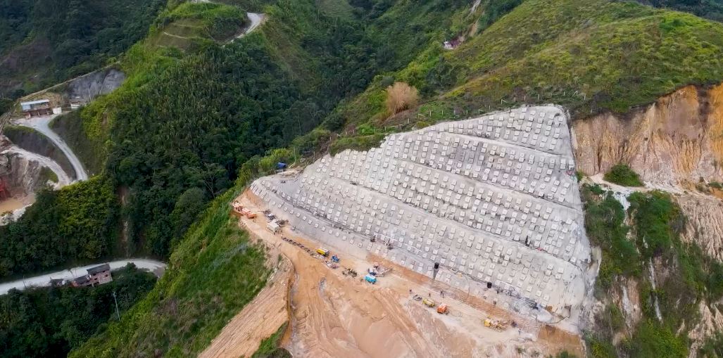 Avance de obras en Areneras, Amagá, para mejorar la movilidad en el suroeste de Antioquia