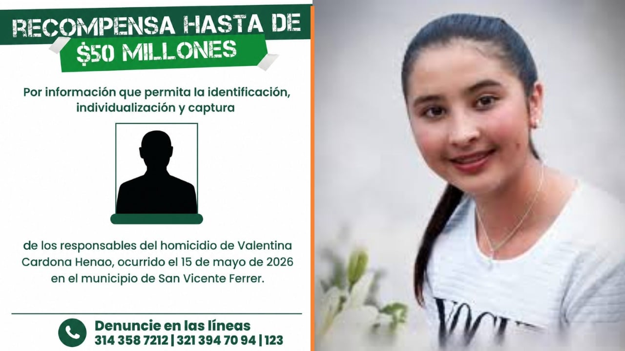 Gobernación ofrece $50 millones de recompensa para esclarecer el asesinato de Valentina Cardona en San Vicente