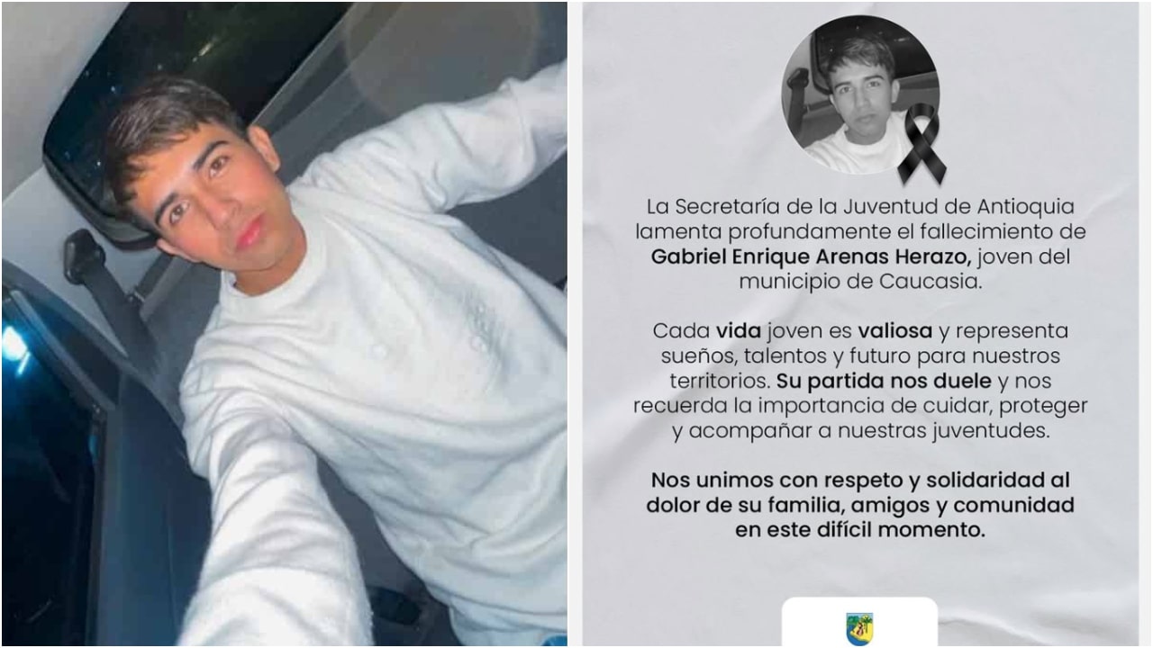 Hallan muerto a Gabriel Arenas en Caucasia tras cinco días de búsqueda