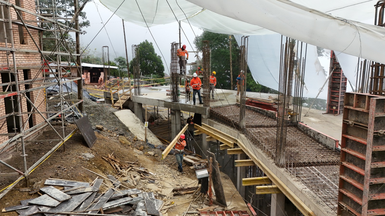 Progreso en la nueva sede de Buen Comienzo en San Sebastián de Palmitas