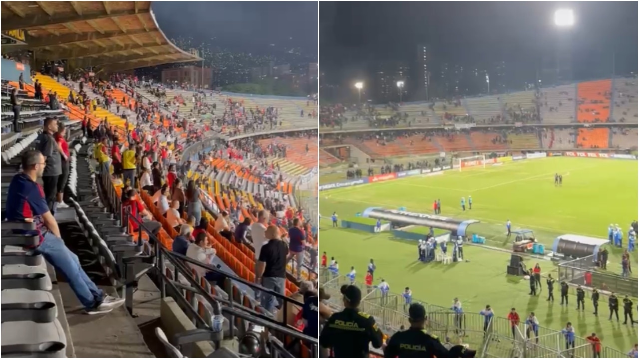 Suspensión del partido entre Medellín y Flamengo por disturbios en el Atanasio Girardot
