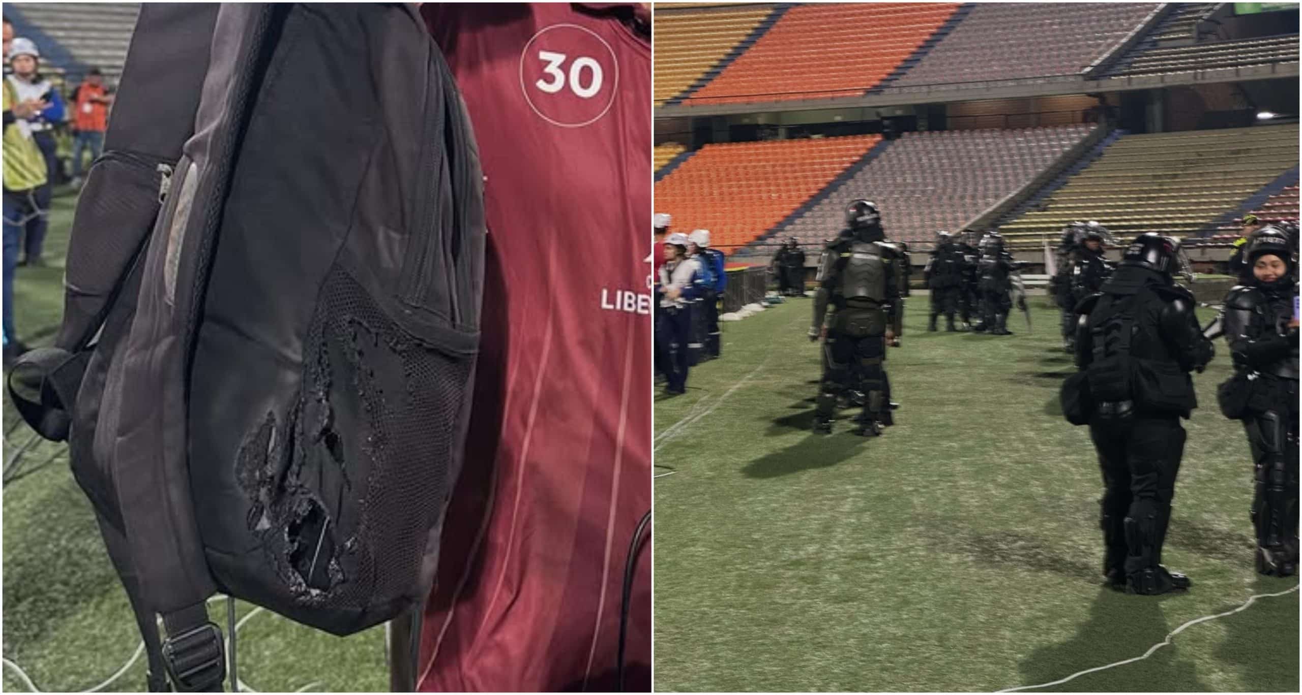 Periodista brasileña reporta daño de equipos técnicos durante disturbios en el estadio