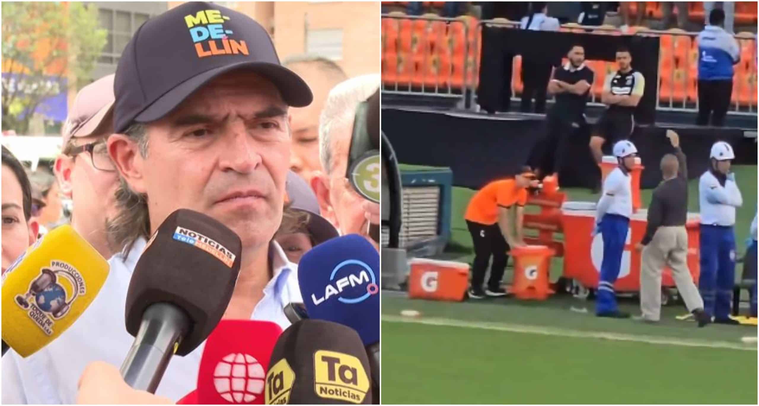 Raúl Giraldo podría ser sancionado por desmanes de hinchas del DIM en el Atanasio