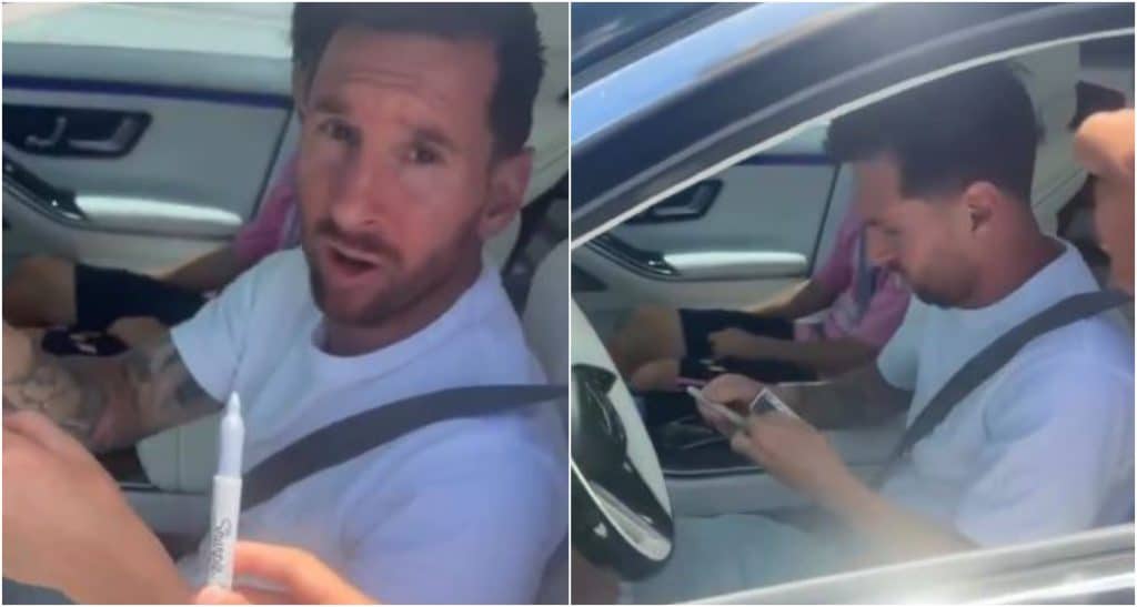 Lionel Messi sorprende a hinchas con autógrafo en medio de un momento inesperado