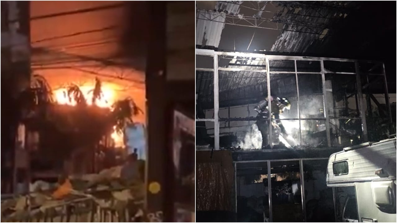 Incendio en bodega de reciclaje en Medellín genera alarma en la comuna 7-Robledo