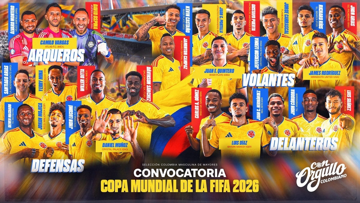 Convocatoria de la Selección Colombia para el Mundial 2026