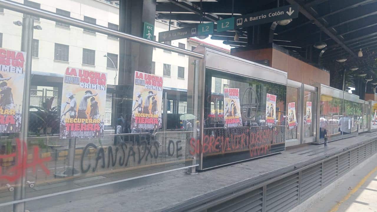Rechazan actos de vandalismo durante marcha del Día del Trabajo en Medellín