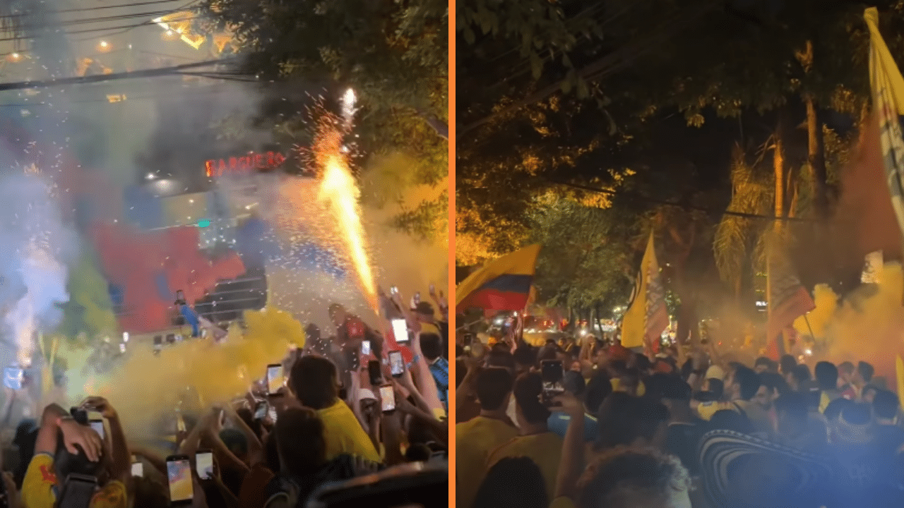 Así fue el impresionante banderazo en el hotel de concentración de la Selección Colombia