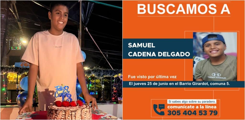 Búsqueda de Samuel Cadena Delgado, menor desaparecido en Castilla