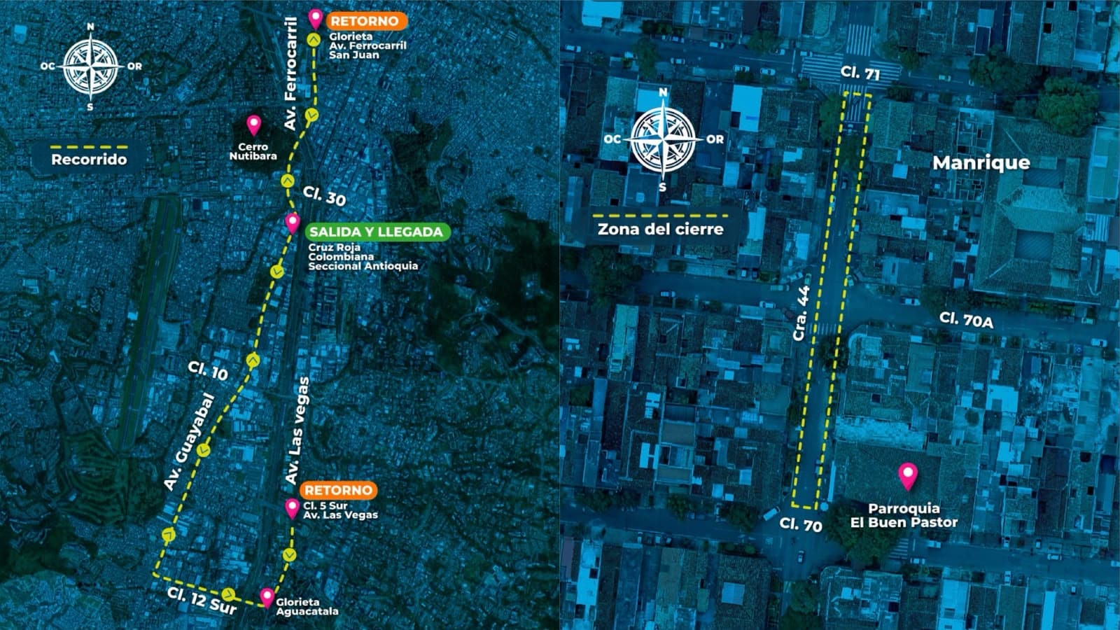 Cierres viales en Medellín por eventos culturales y deportivos este fin de semana