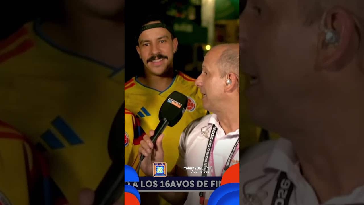 Hincha colombiana se robó las cámaras en pleno directo mundialista