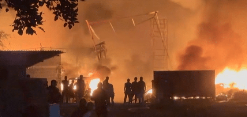 Incendio en bodega de Girardota provoca evacuación de 14 familias