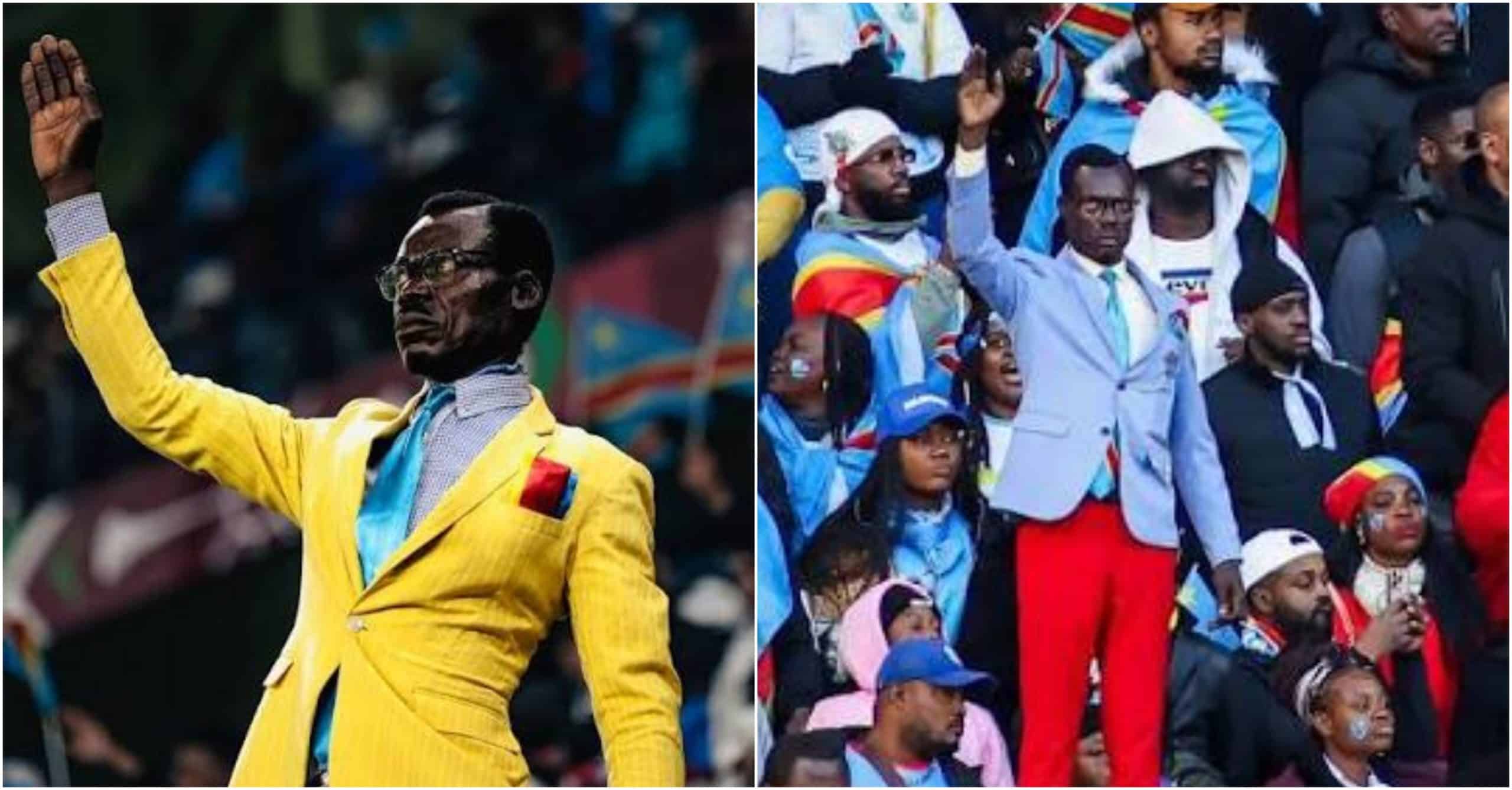 La historia del hincha de Congo que actúa en los partidos como una estatua y que será rival de Colombia