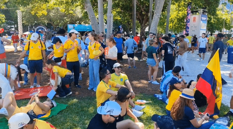 La pasión colombiana presente en el fast fest de Miami: así se viven los partidos de la tricolor