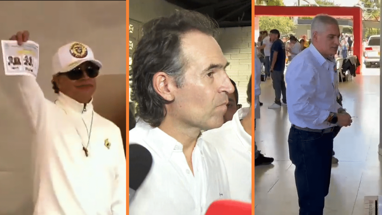 Petro mostró su voto, mientras que Federico Gutiérrez y Andrés Julián Rendón enviaron mensajes en las urnas