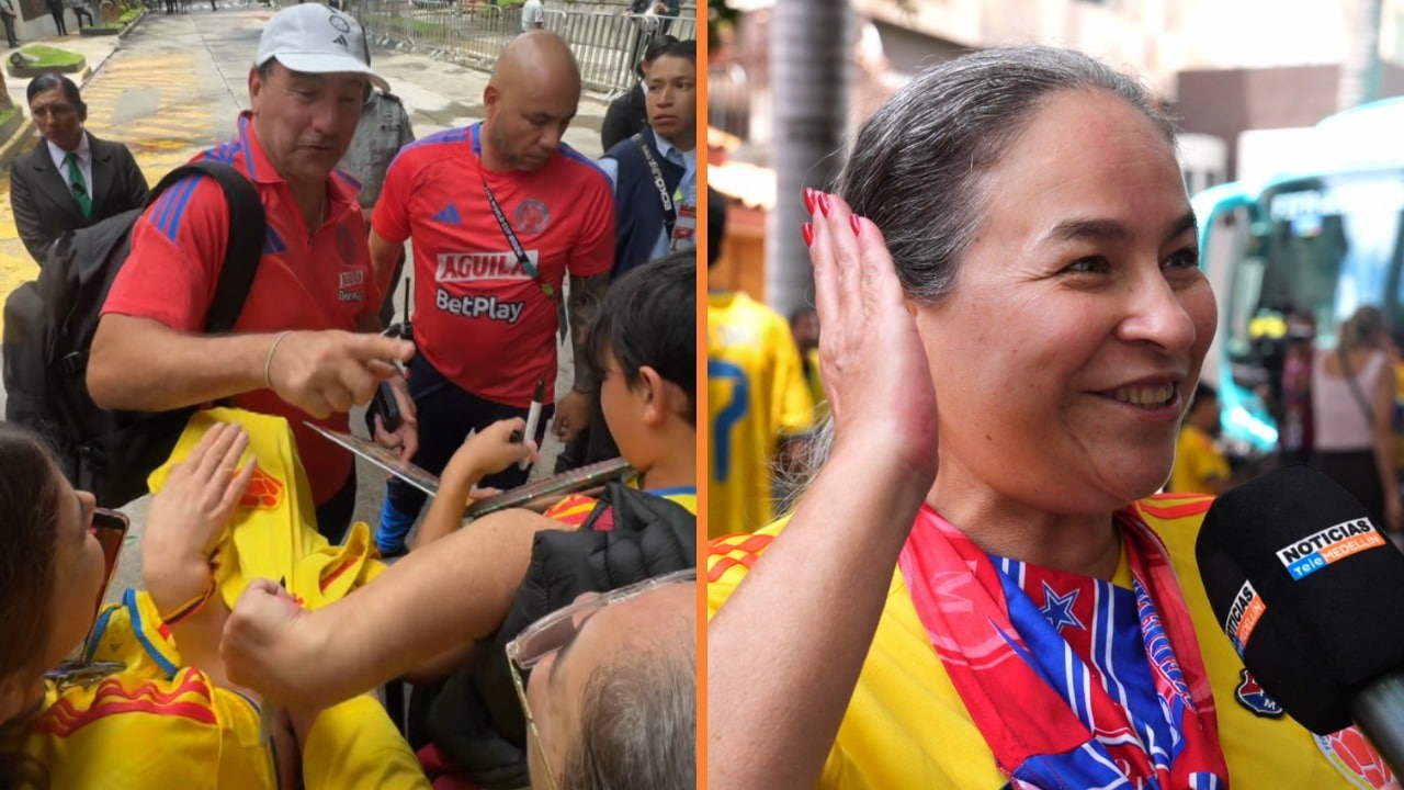 “Se vale soñar”: el emotivo encuentro entre una hincha paisa de la Selección Colombia y Néstor Lorenzo en Guadalajara