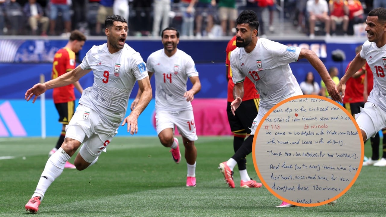 Selección de Irán dejó emotiva carta de agradecimiento tras su paso por Los Ángeles en el Mundial