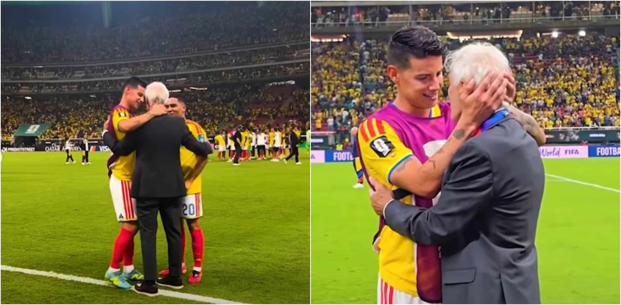 Te extrañamos viejo querido: así fue el emotivo abrazo de Pekerman con varios jugadores de Colombia
