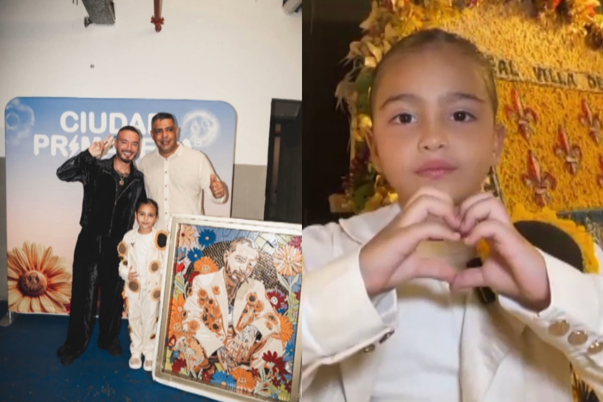 Padre e hija, fans de J Balvin, cumplieron sueño de conocerlo y entregarle un regalo muy especial