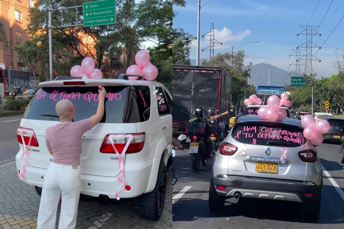 La emotiva caravana de Yeraldin Agudelo en su última quimioterapia