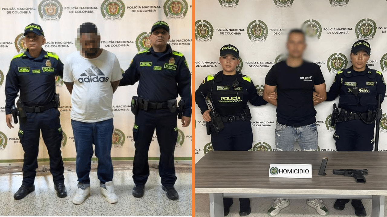 Capturan a dos hombres señalados de homicidio en Medellín