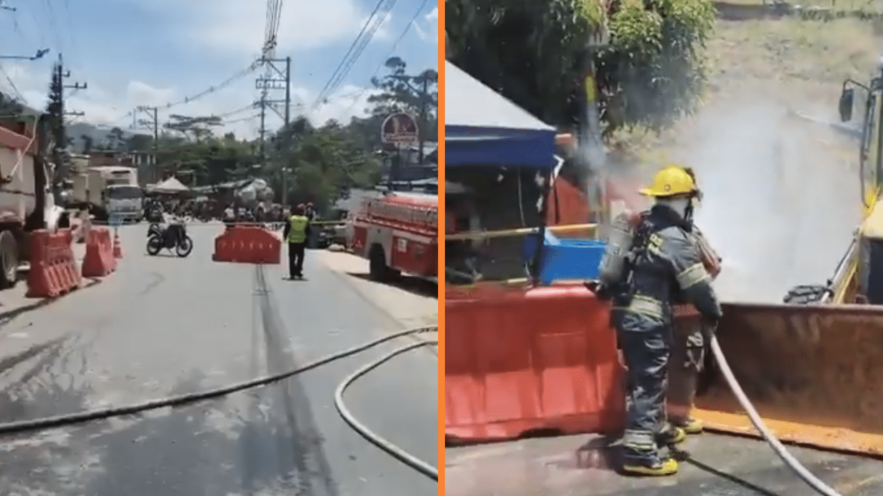 EPM atiende emergencia por ruptura de tubo madre de gas en La Estrella