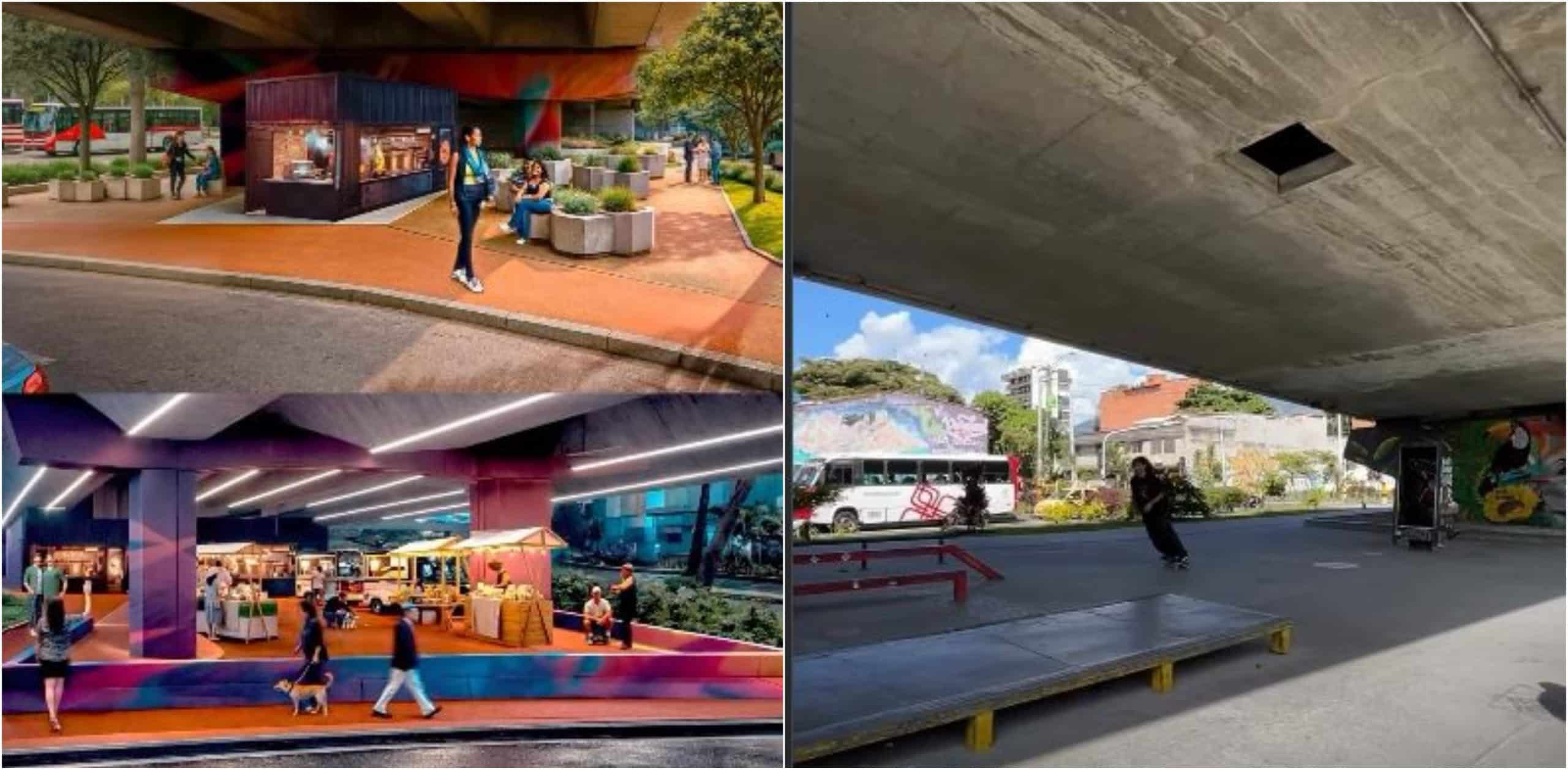 Escuchan propuestas para mejorar y poner bonitos los bajos de varios puentes en Medellín