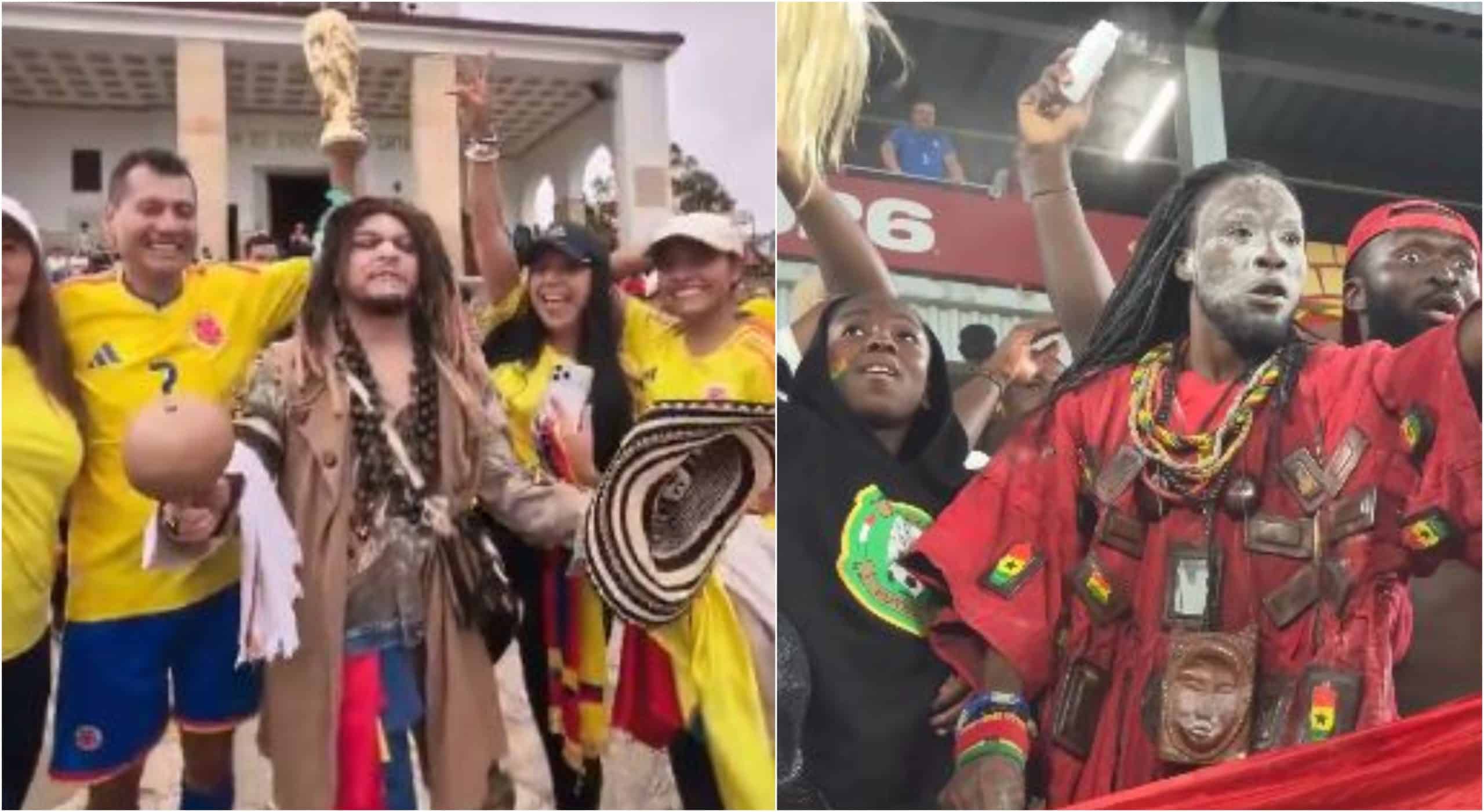 Esto es lo que hacen los hinchas colombianos para contrarrestar al brujo de Ghana