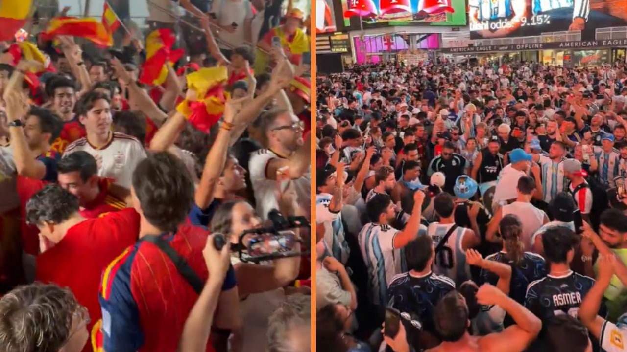 Final del Mundial 2026: españoles y argentinos protagonizaron multitudinarios banderazos