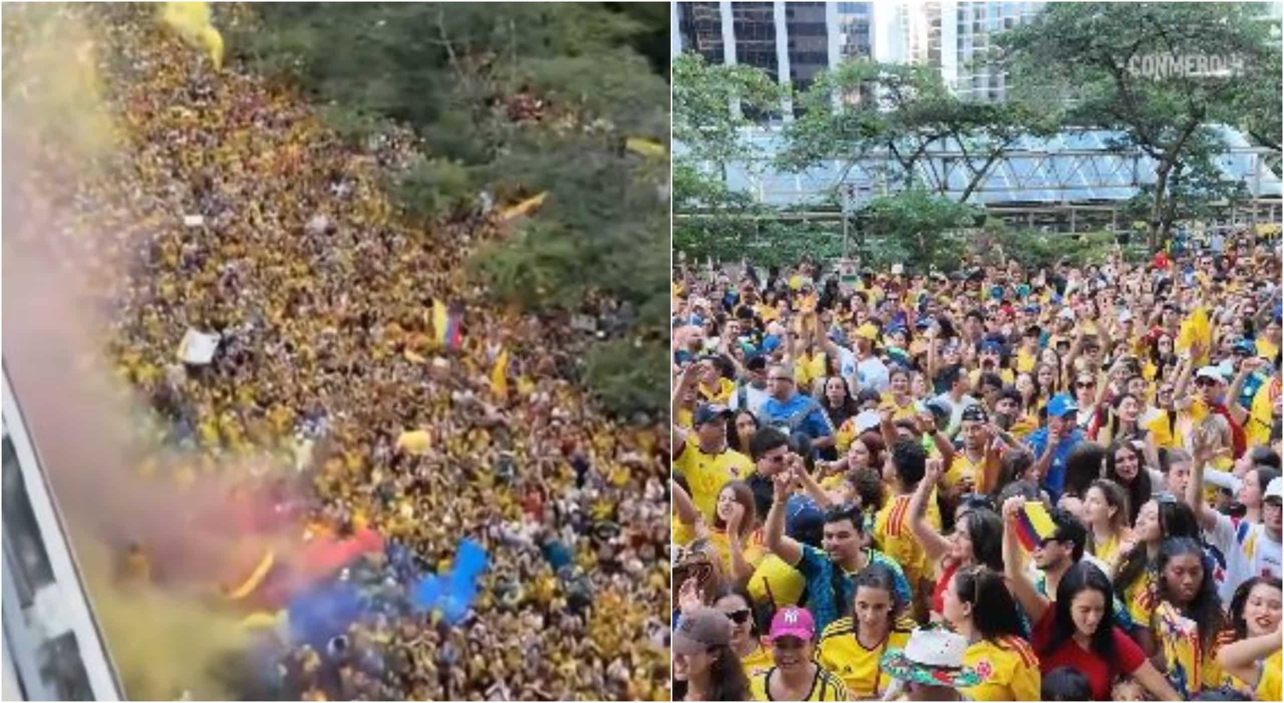 ¡Hasta en Canadá somos locales! Así fue el increíble banderazo de hinchas colombianos