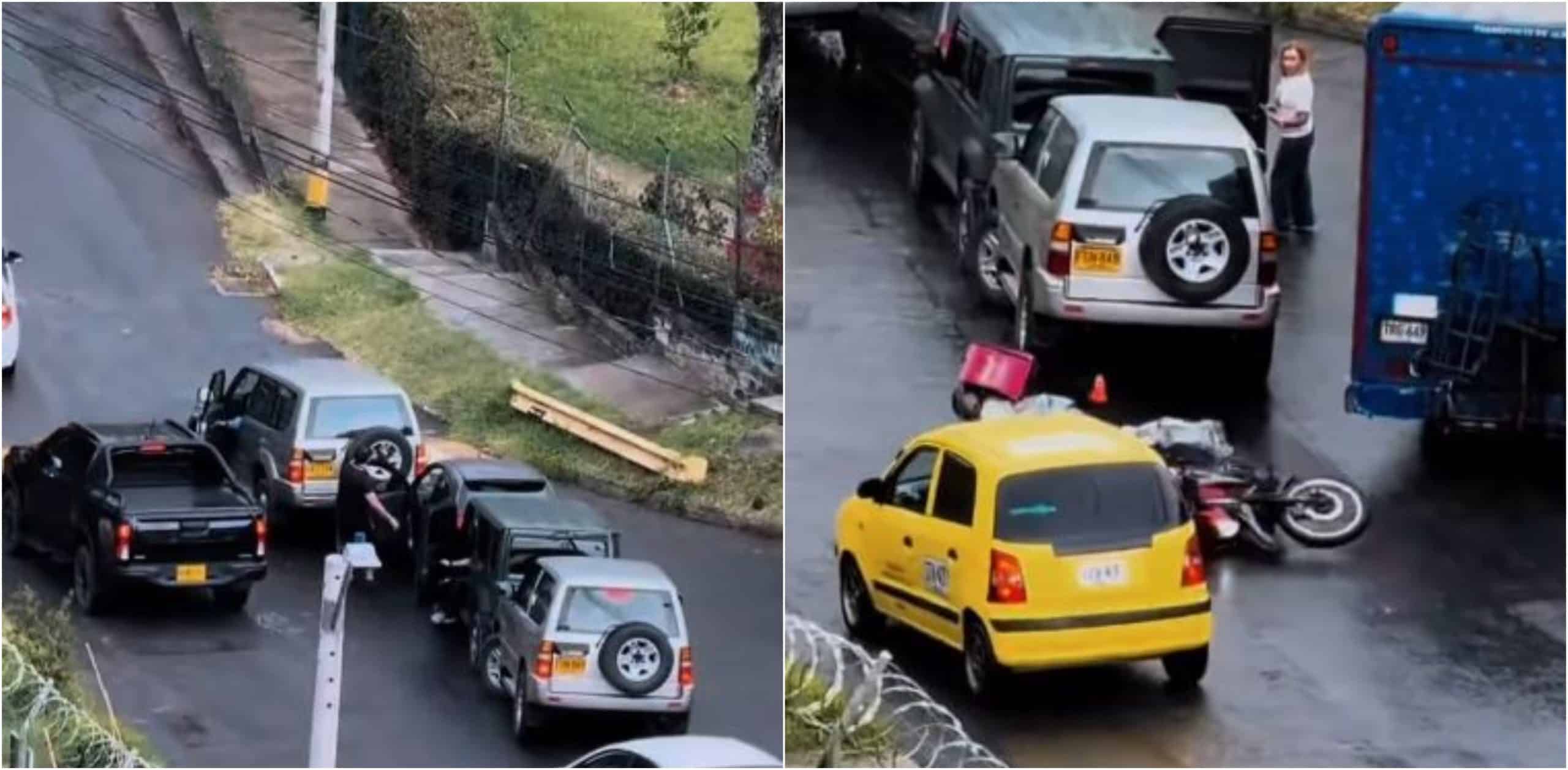 Loma en Medellín tipo 'sube o no sube' como en Sabaneta es protagonista por múltiple choque