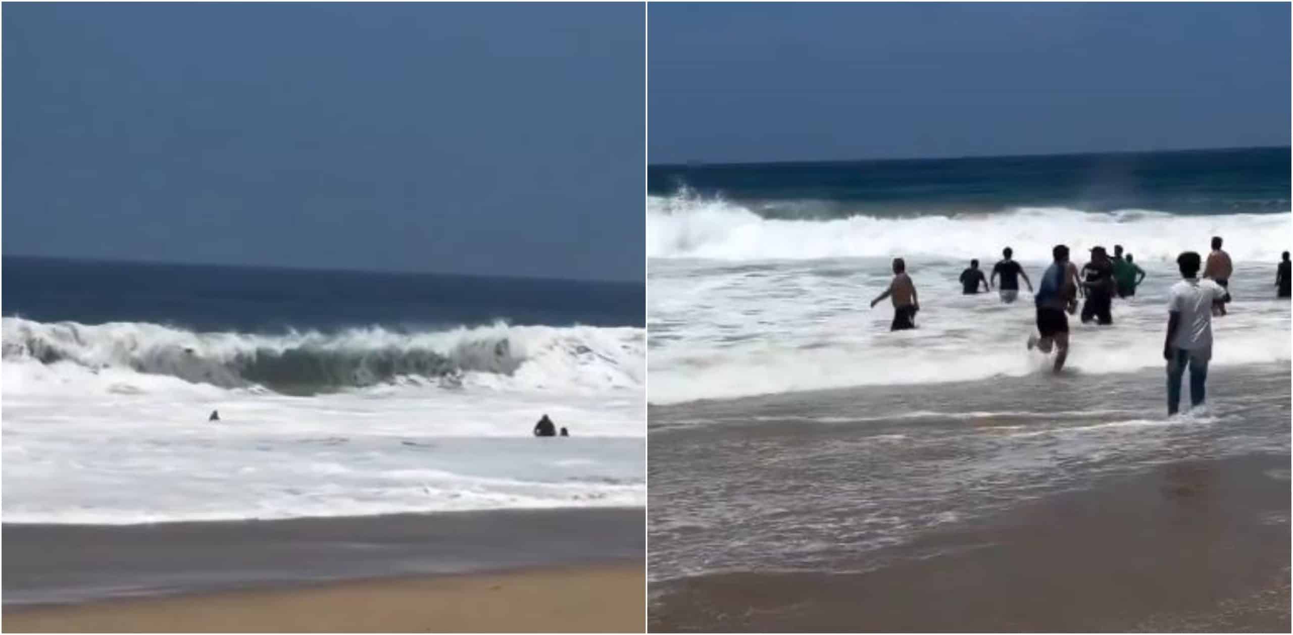 ¡Qué susto! Ola se llevó a una turista en una de las playas más concurridas de México