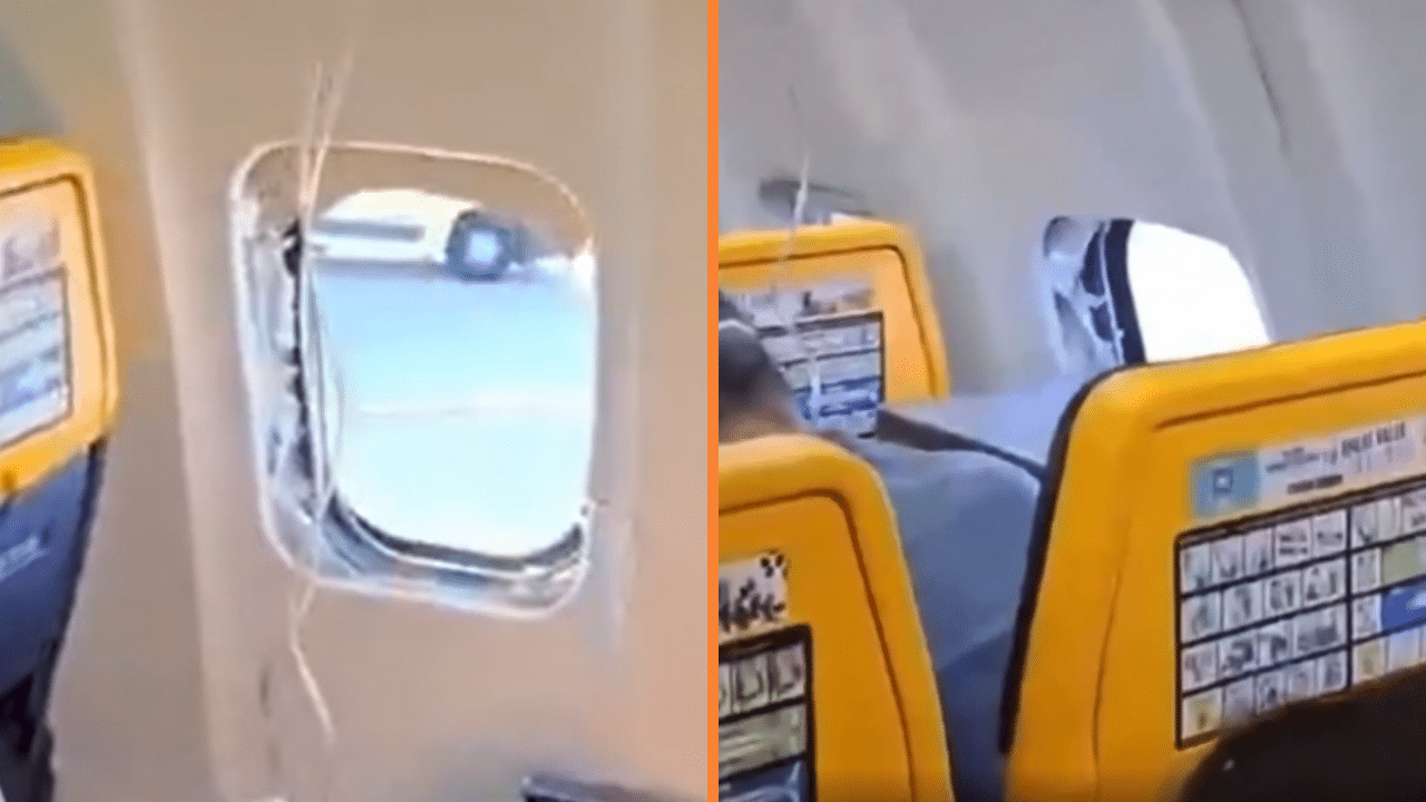 Emergencia en vuelo de Ryanair: pasajero casi succionado por ventanilla