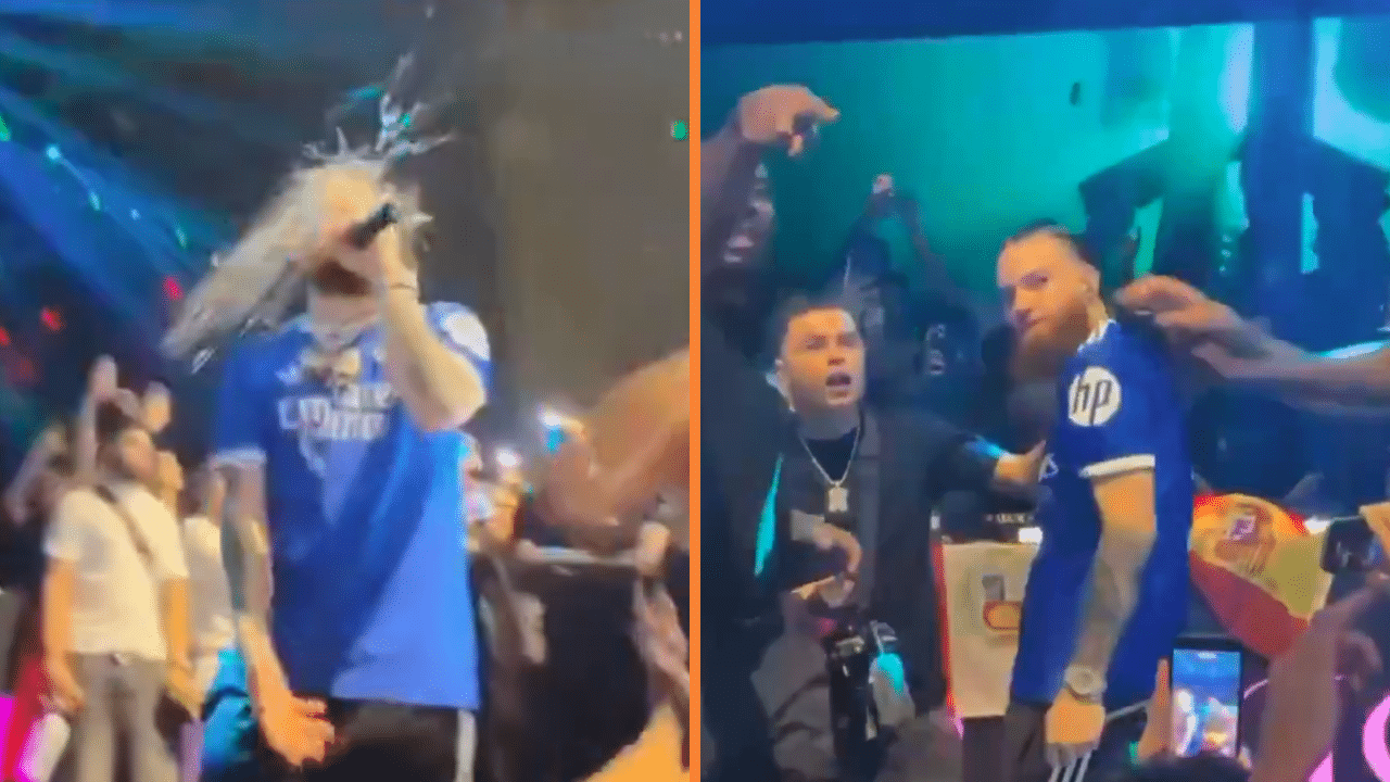 Reconocido cantante urbano fue golpeado con una copa de cristal en pleno concierto y terminó herido