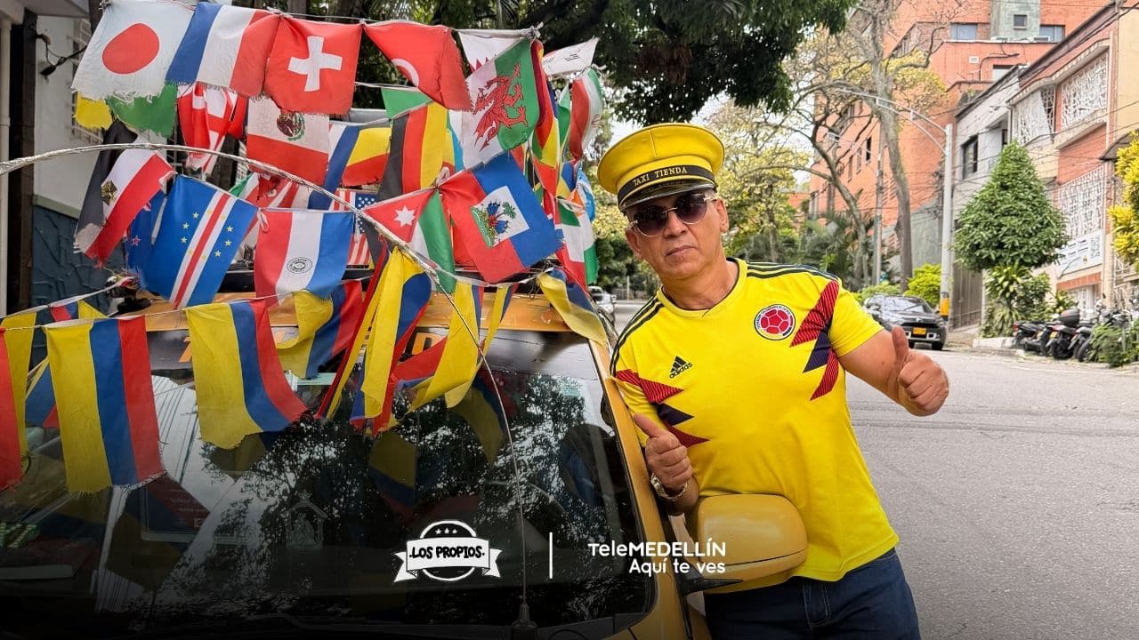 Uriel Zuluaga y el taxi mundialista que conquista a Medellín