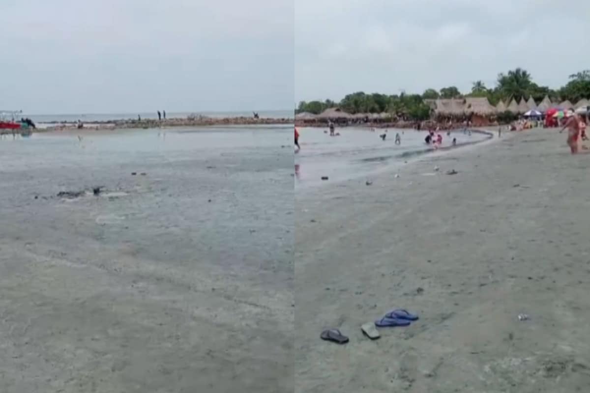 ¿Qué pasó en la playa de Coveñas? Esta es la razón del descenso del nivel del mar