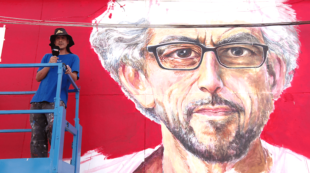 Barrio Colombia cuenta con nuevo mural de 85 metros que rinde homenaje a gran artista