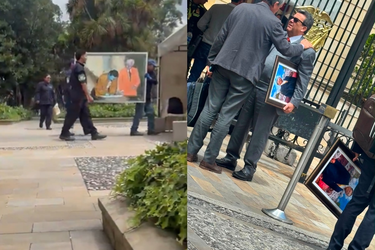Comenzó el trasteo de Petro de la Casa de Nariño y se vio a funcionarios sacando particulares cuadros