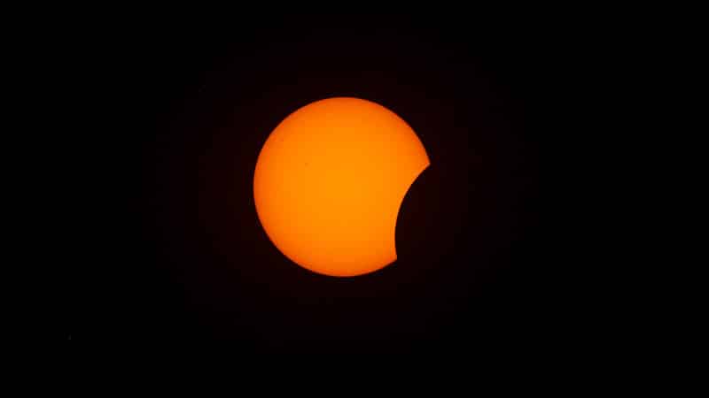 Fase inicial del eclipse
