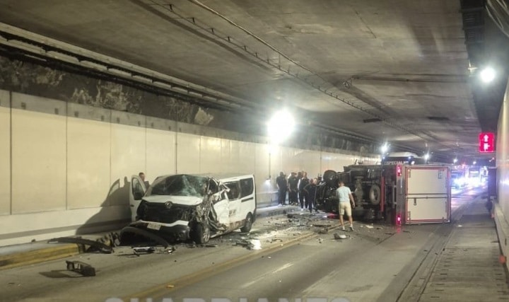 Ocho personas heridas deja accidente en el Túnel de Oriente: se mantiene el cierre total