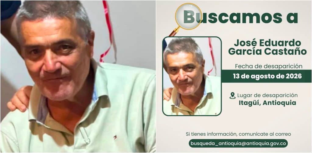 Búsqueda de José Eduardo García Castaño, desaparecido desde el 13 de agosto