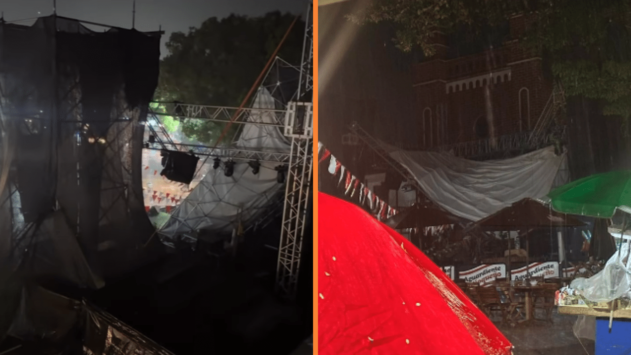 En pleno concierto se desplomó la tarima principal de las Fiestas del Agua en San Carlos
