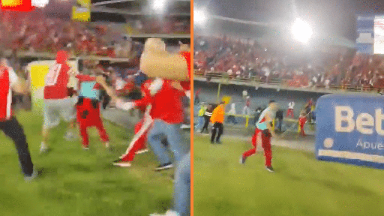 En primera persona: graban desmanes entre hinchas de Santa Fe y América con gafas inteligentes